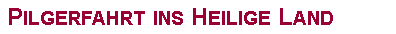 Textfeld: Pilgerfahrt ins Heilige Land